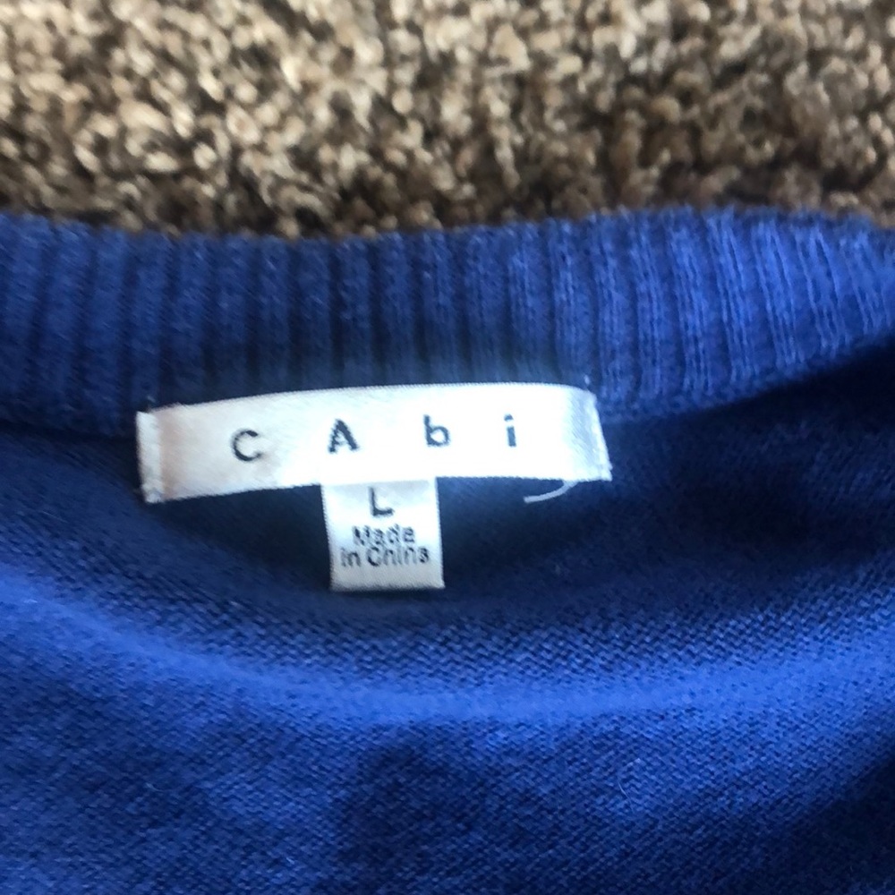 - CAbi Blue Cadet Cardigan  Style 668-Large - Picture 5 of 7